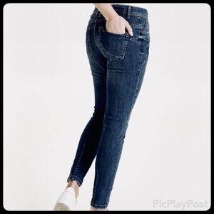 PULZ Danish Fashion Dark Wash Rosa Skinny Jeans (Size 28)